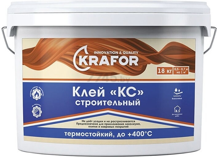 Клей монтажный KRAFOR КС термостойкий 1,5 кг