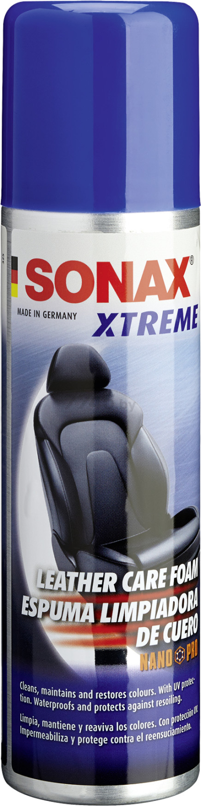 Очиститель кожи SONAX Xtreme Leather Care Foam Nano Pro 250 мл (289100)
