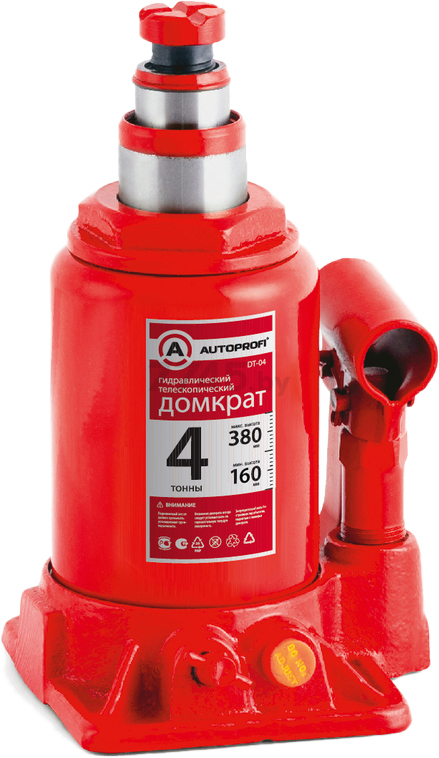 Домкрат гидравлический бутылочный 4 т AUTOPROFI (DT-04)