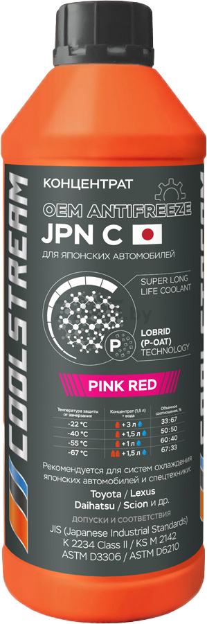 Антифриз розовый COOLSTREAM JPN С 1,7 кг (CS-011014-С-RD)