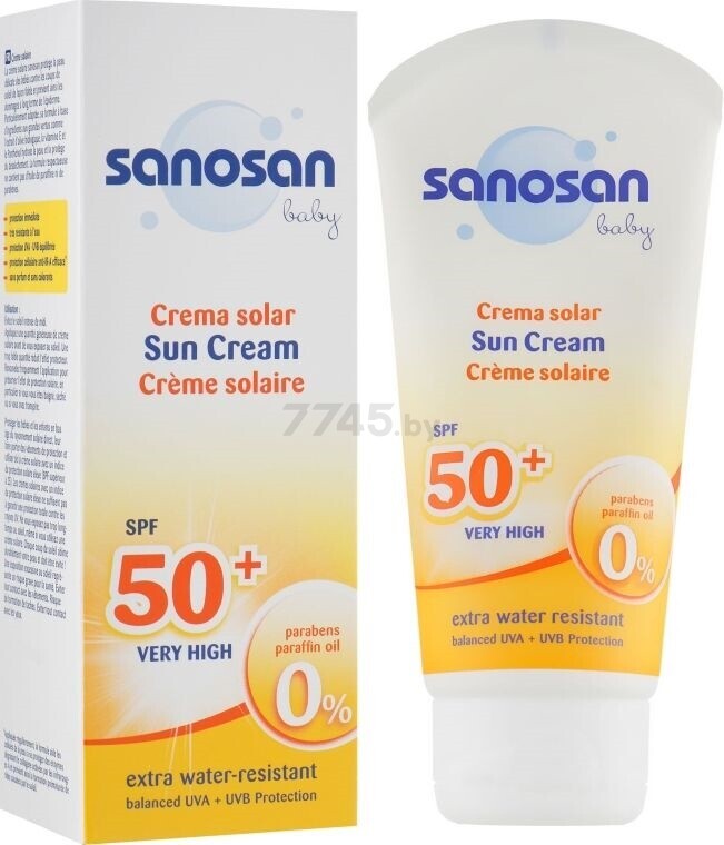 Kрем солнцезащитный детский SANOSAN SPF 50+ 75 мл (89850)