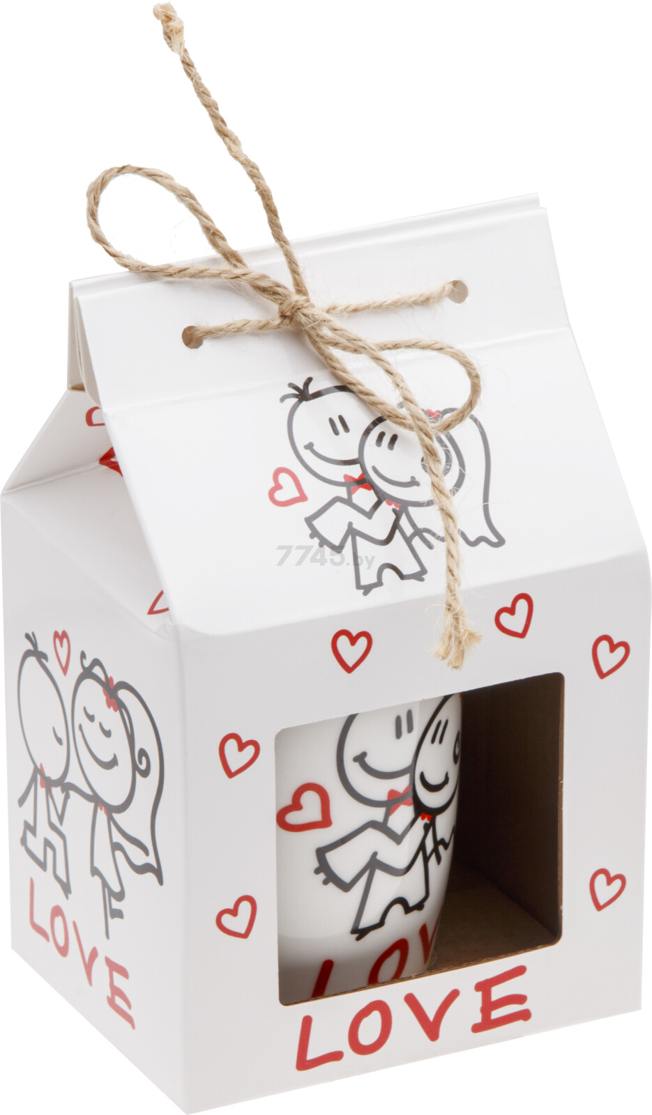 Кружка керамическая PERFECTO LINEA Влюбленные сердца-3 350 мл в коробке (19-192932) - Фото 3
