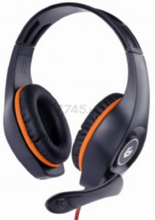 Наушники-гарнитура игровые GEMBIRD GHS-05-O Orange-black