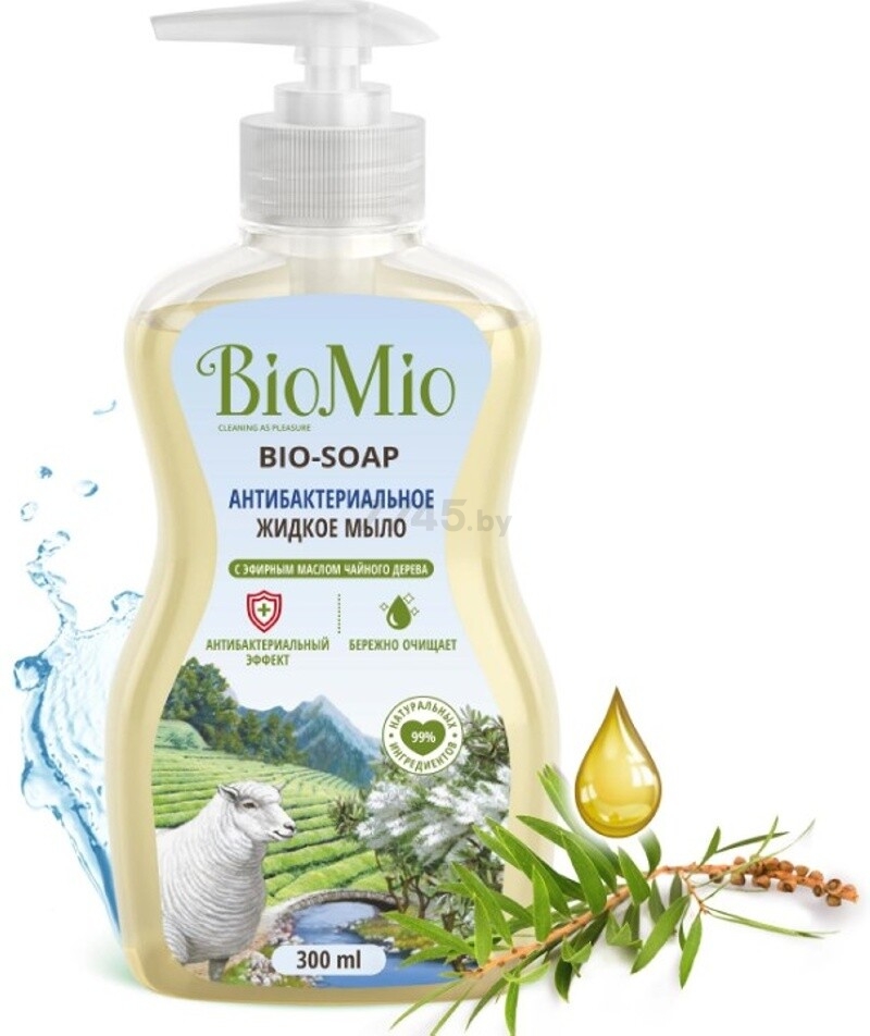 Мыло жидкое BIOMIO Bio-Soap Антибактериальное С маслом чайного дерева 300 мл (4603014011985)