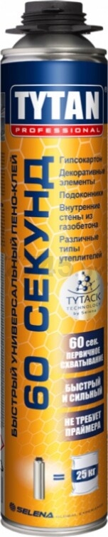 Клей-пена монтажная TYTAN Professional 60 Секунд 750 мл