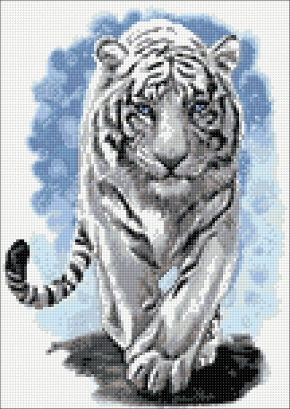 Алмазная вышивка WIZARDI Могучий тигр 27х38 см (WD2513) - Фото 2