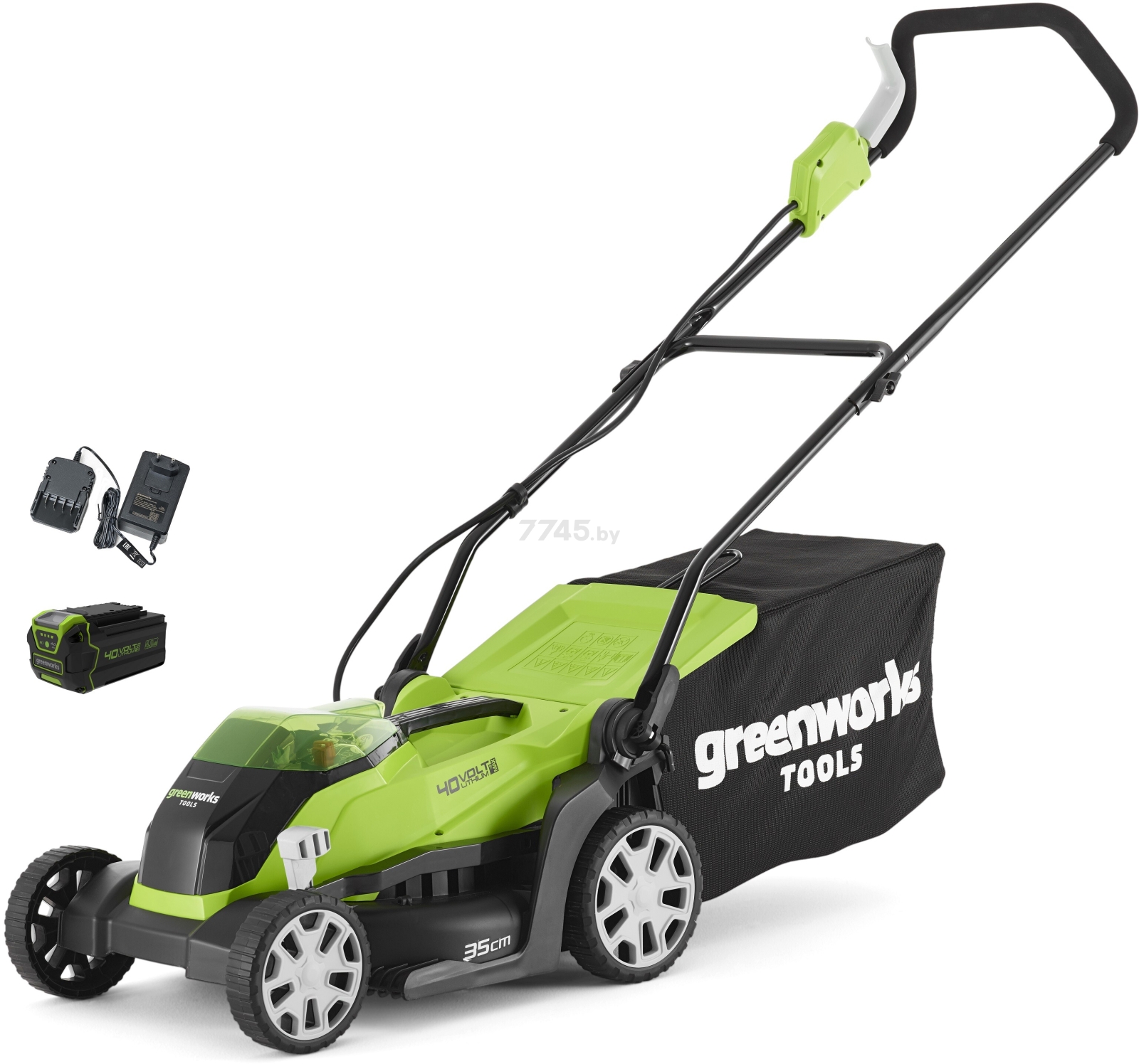 Газонокосилка аккумуляторная GREENWORKS G40LM35K4 (2501907UB)