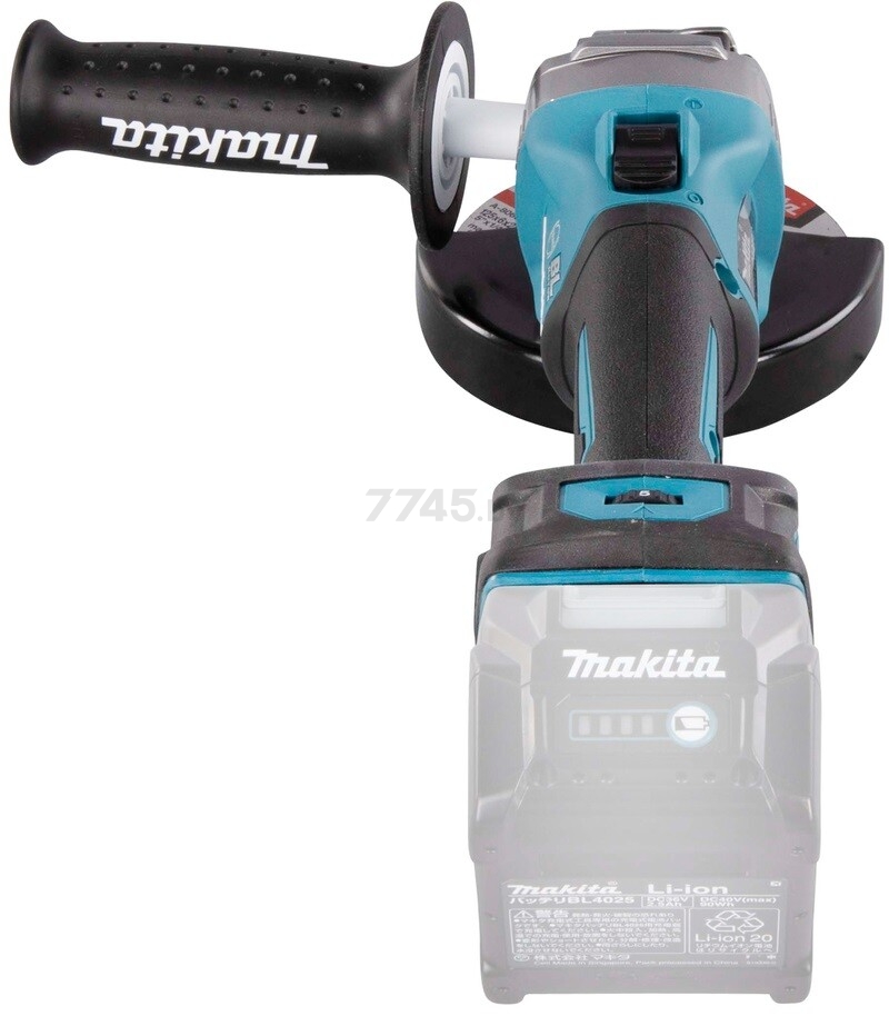 Шлифмашина угловая аккумуляторная MAKITA GA 023 GZ XGT (GA023GZ) - Фото 11