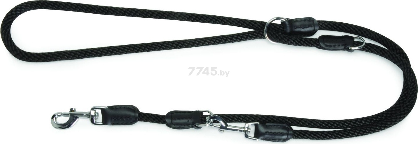 Поводок-перестежка для собак CAMON Веревка 19 мм 2 м черный (DA043/B)