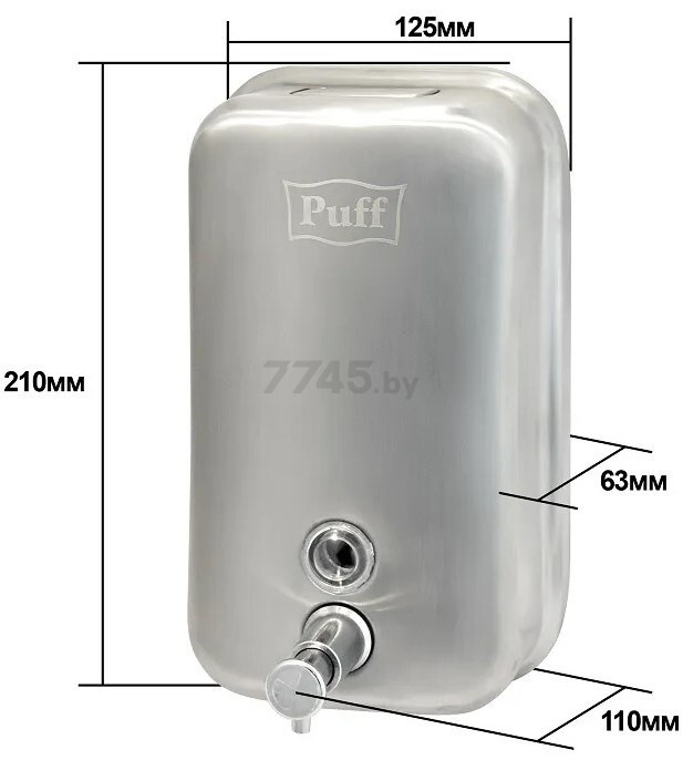 Дозатор для жидкого мыла PUFF 8615M 1000 мл - Фото 6