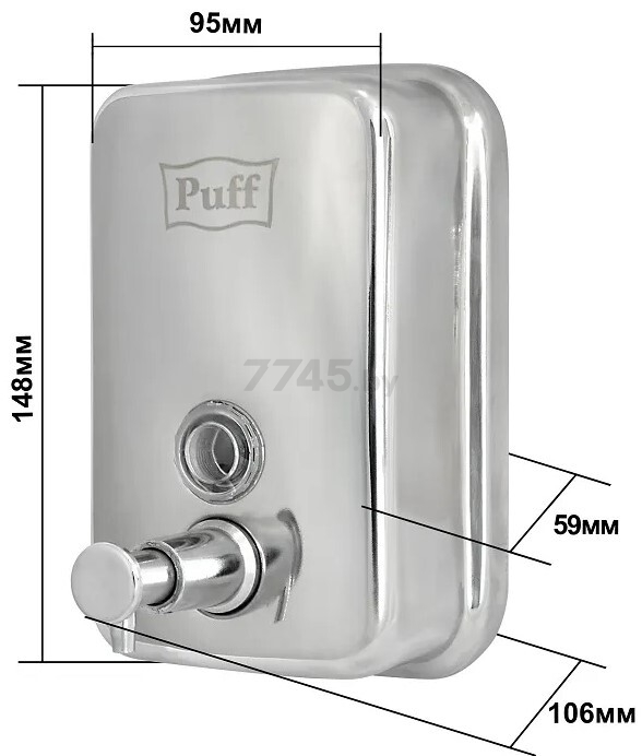Дозатор для жидкого мыла PUFF 8605M 500 мл - Фото 7