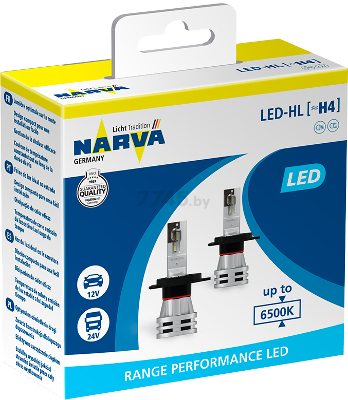 Лампа светодиодная автомобильная NARVA Range Performance LED H4 2 штуки (18032) - Фото 3
