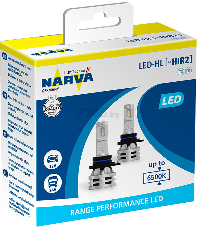 Лампа светодиодная автомобильная NARVA Range Performance LED HIR2 2 штуки (18044) - Фото 3