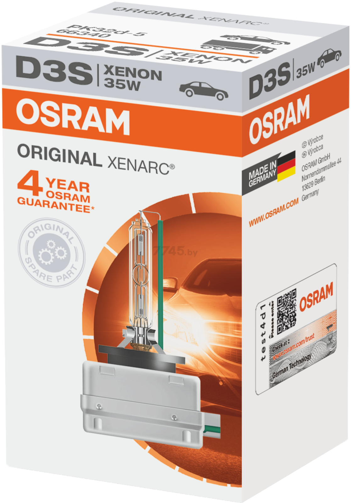 Лампа ксеноновая автомобильная OSRAM Xenarc Original D3S (66340) - Фото 2
