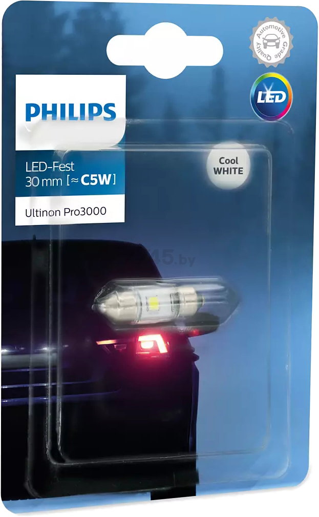 Лампа светодиодная автомобильная PHILIPS Ultinon Pro3000 SI SV8.5-8 (11860U30CWB1) - Фото 4