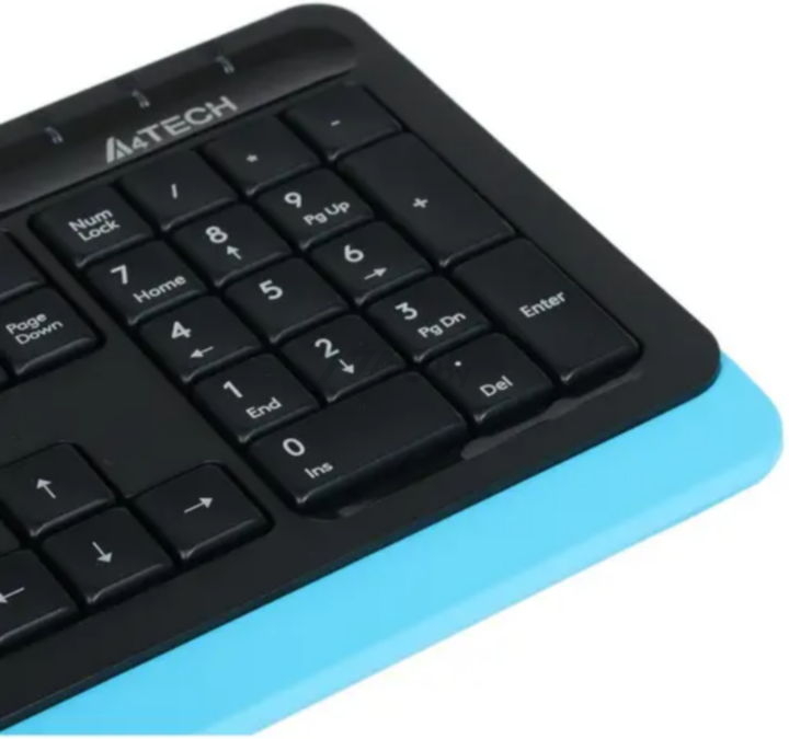 Комплект беспроводной клавиатура и мышь A4TECH Fstyler FG1010 Black/Blue - Фото 3