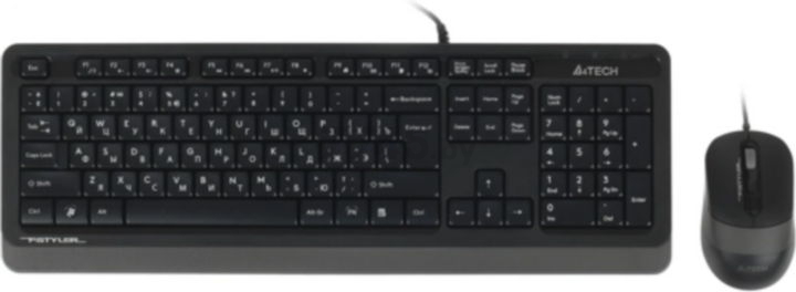 Комплект клавиатура и мышь A4TECH Fstyler F1010 Black/Grey