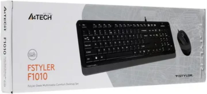 Комплект клавиатура и мышь A4TECH Fstyler F1010 Black/Grey - Фото 10