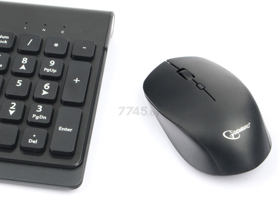 Комплект беспроводной клавиатура и мышь GEMBIRD KBS-7200 Black - Фото 4