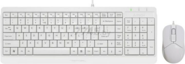 Комплект клавиатура и мышь A4TECH Fstyler F1512 White