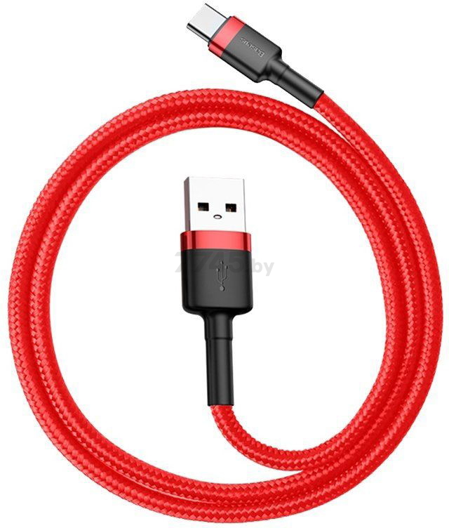 Кабель BASEUS Сafule Cable USB For Type-C Red (CATKLF-B09) - Фото 2