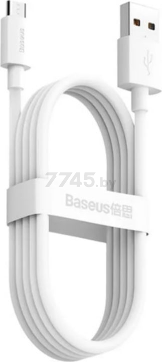 Кабель BASEUS Simple Wisdom Data Cable Kit White (TZCAMZJ-02) - Фото 4