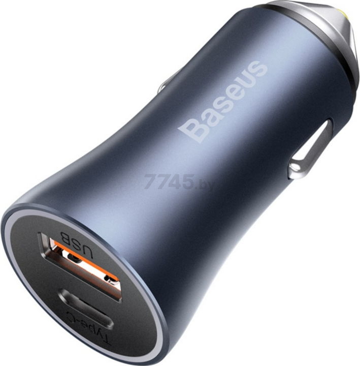 Автомобильное зарядное устройство BASEUS Golden Contactor Pro CCJD-A0G Dark Gray - Фото 4