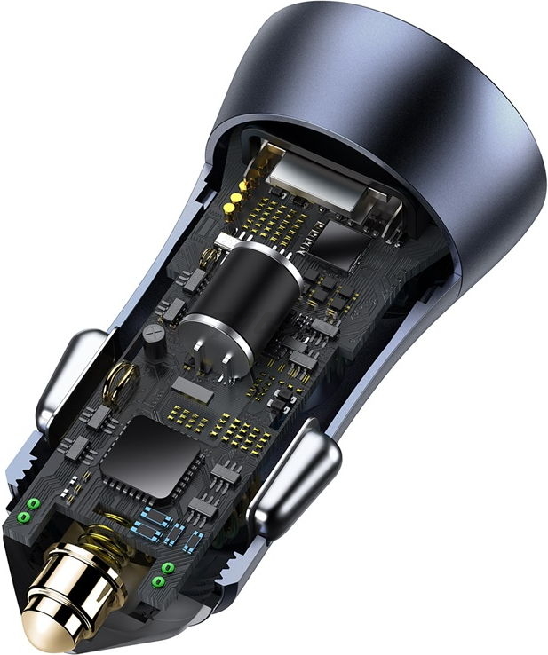 Автомобильное зарядное устройство BASEUS Golden Contactor Pro CCJD-A0G Dark Gray - Фото 6