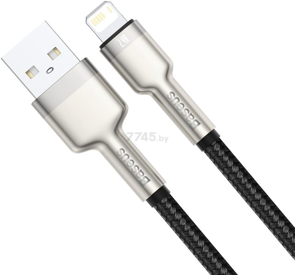 Кабель BASEUS Cafule Series Metal Data Cable USB to IP Black (CALJK-B01) - Фото 2