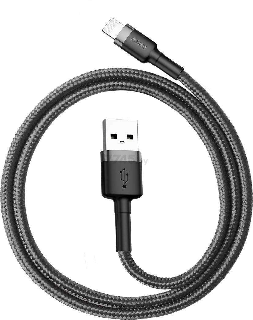 Кабель BASEUS Cafule Cable USB For IP Black Gray (CALKLF-AG1) - Фото 3