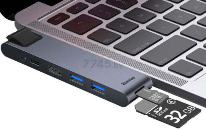 USB-хаб BASEUS Thunderbolt C+ Pro CAHUB-L0G Grey - Фото 7