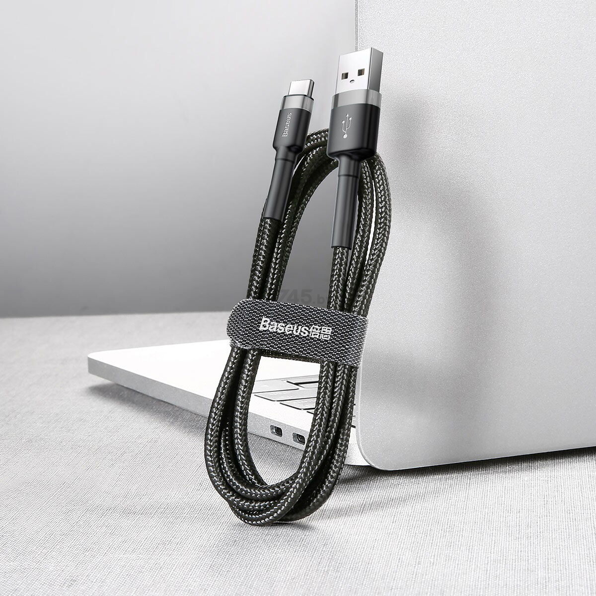 Кабель BASEUS Cafule Cable USB For Type-C Gray Black (CATKLF-BG1) - Фото 7