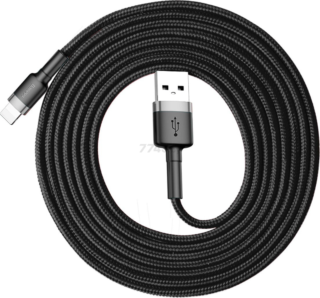 Кабель BASEUS Cafule Cable USB-A For IP Black Gray (CALKLF-CG1)