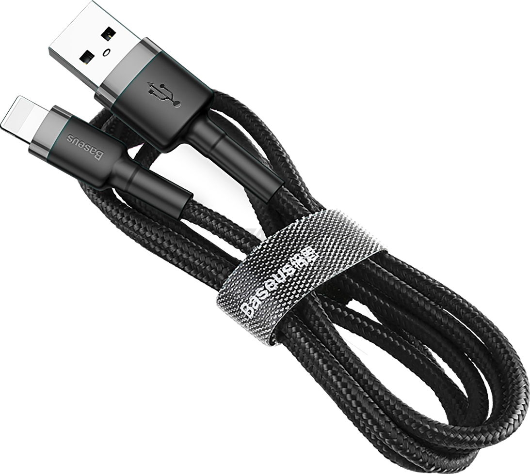 Кабель BASEUS Cafule Cable USB-A For IP Black Gray (CALKLF-CG1) - Фото 2