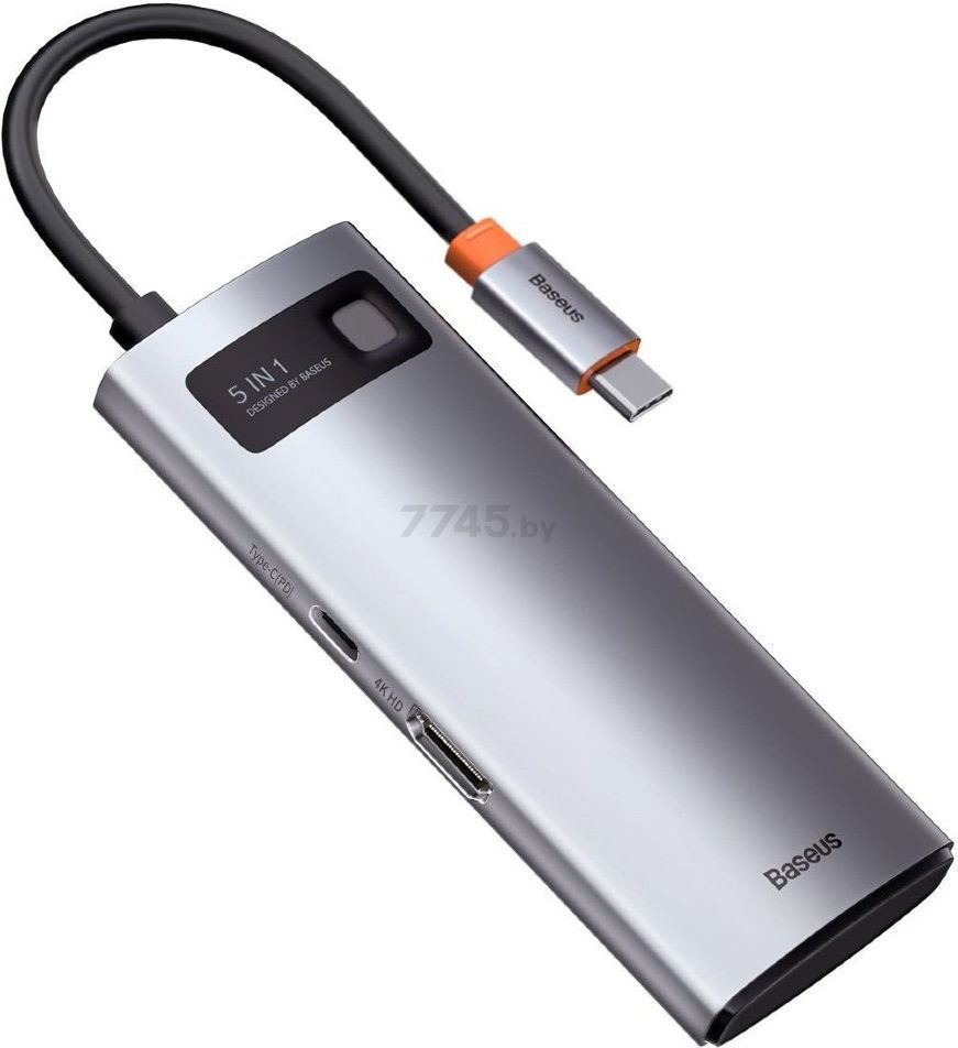 USB-хаб BASEUS CAHUB-CX0G Gray - Фото 4