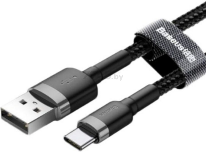 Кабель BASEUS Cafule USB2.0 AM - Type-C Black (CATKLF-CG1) - Фото 5