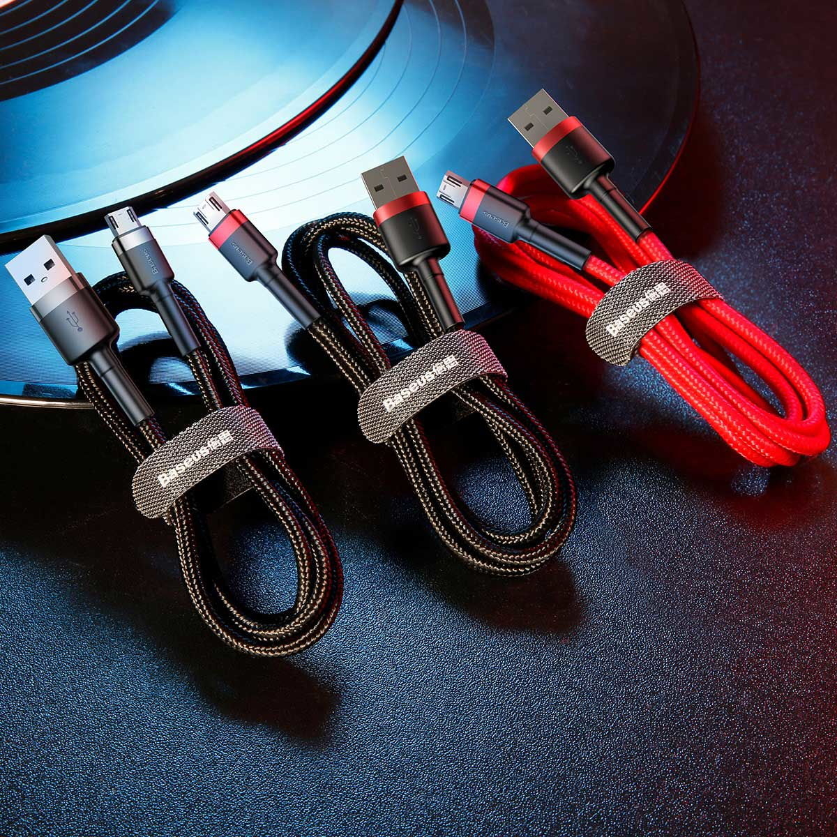 Кабель BASEUS Cafule Cable USB For Micro Red Red (CAMKLF-B09) - Фото 9