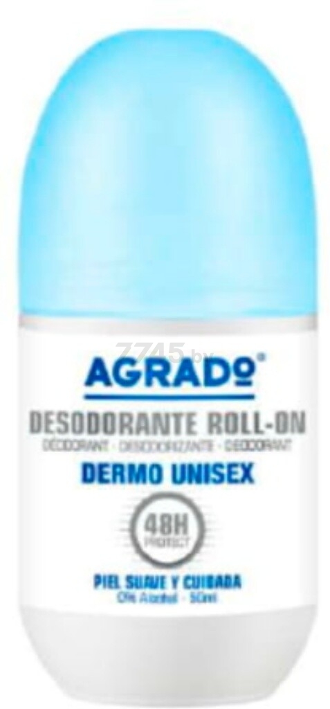 Дезодорант шариковый AGRADO Dermo Unisex 48h Protect С экстрактом хлопка 50 мл (52508)