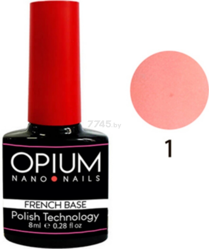 Покрытие базовое для ногтей OPIUM Nano Nails French Base Color тон 1 8 мл (4815937000957)