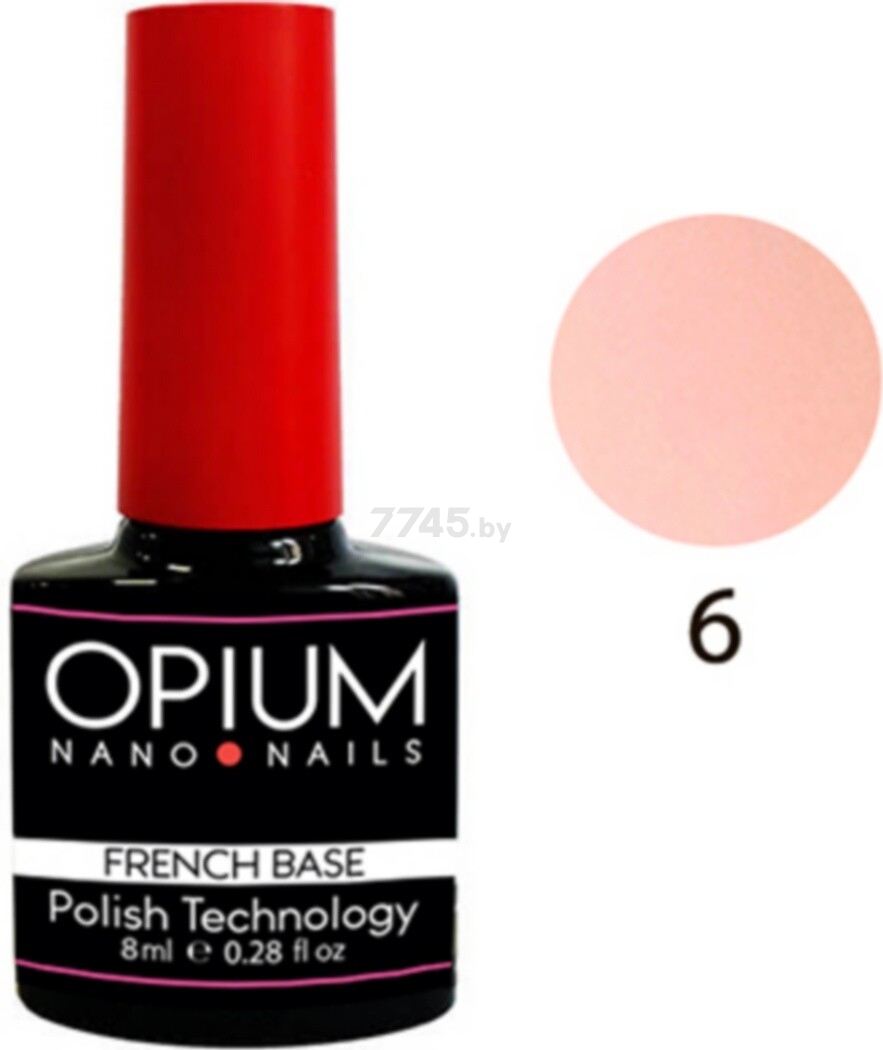 Покрытие базовое для ногтей OPIUM Nano Nails French Base Color тон 6 8 мл (4815937000971)