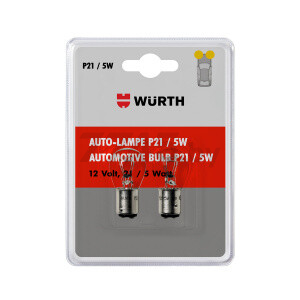 Лампа накаливания автомобильная WURTH P21/5W 2 штуки (07209341)