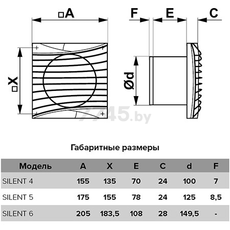 Вентилятор вытяжной накладной ЭРА Silent 5C TURBO - Фото 4