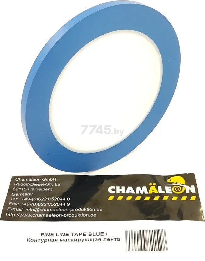 Лента клейкая контурная 3 мм 33 м голубая CHAMAELEON (48360) - Фото 3