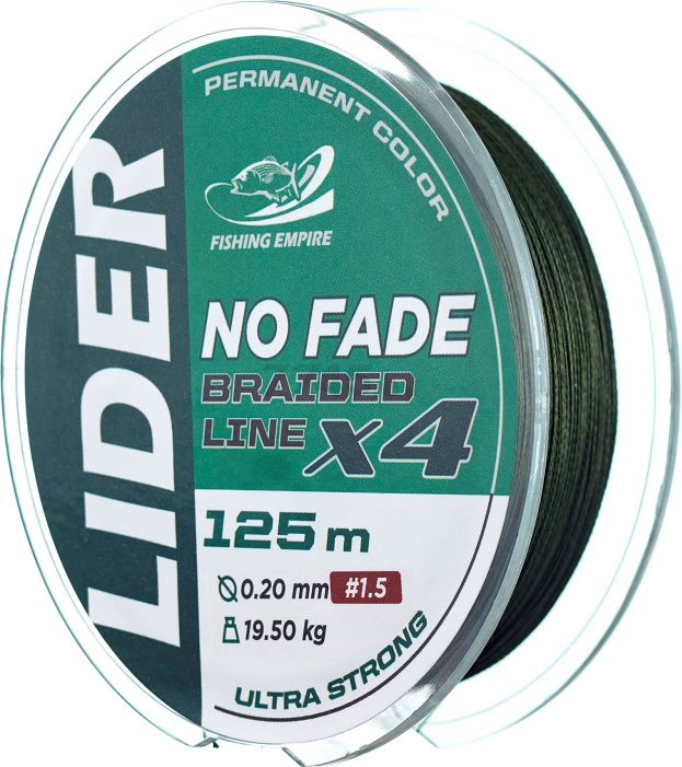 Леска плетеная LIDER No Fade X4 0,12 мм/125 м (NF-012) - Фото 2