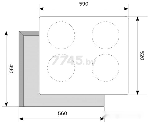 Панель варочная индукционная AKPO PIA 60 941 17CC BL - Фото 2