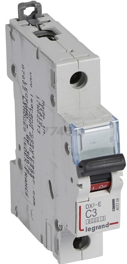 Автоматический выключатель LEGRAND DX3-E 1P 3A C 6кA (407258)
