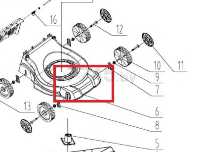 Дека для газонокосилки ECO LG-435 (601244-124)