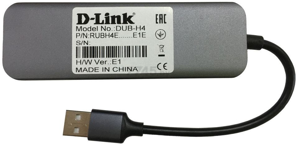 USB-хаб D-LINK DUB-H4-E1A - Фото 4