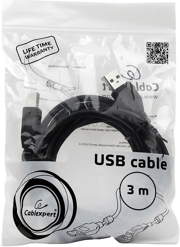 Кабель CABLEXPERT CCF2-USB2-AMBM-10 Black - Фото 5