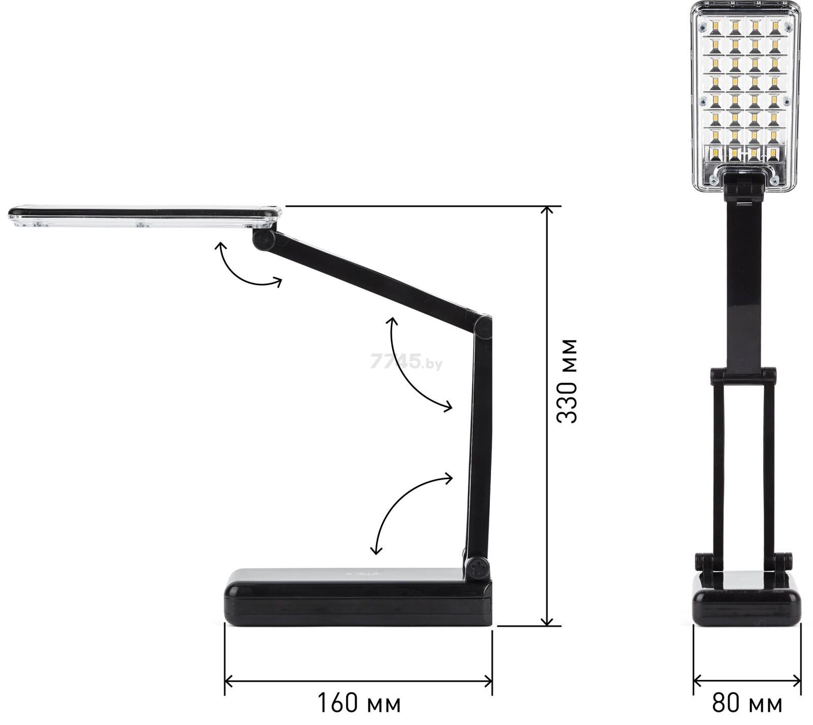 Лампа настольная светодиодная ЭРА NLED-426-3W-W черная (NLED-426-3W-BK) - Фото 10